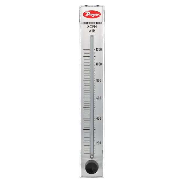 Flowmeter, range 120-1200 SCFH air.